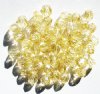 50 6mm Faceted Light Topaz Lustre Firepolish Beads